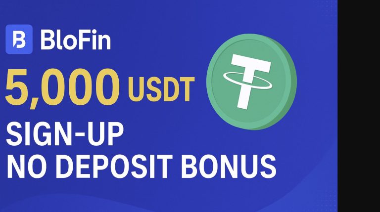 BloFin 5000 USDT Sign-Up No Deposit Bonus