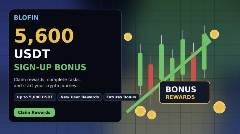 BloFin 5600 USDT Sign-Up No Deposit Bonus